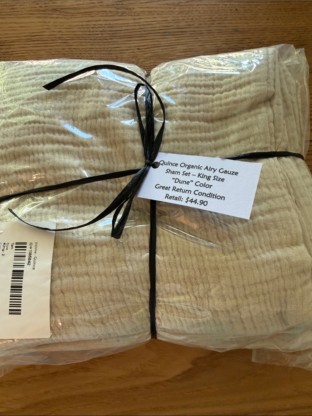 Quince Organic Airy Gauze Sham Set - Dune Beige